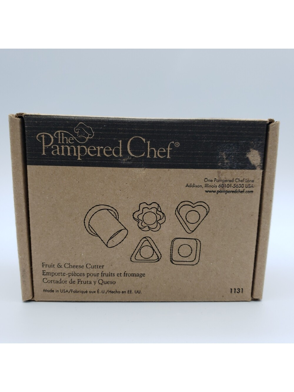 Pampered Chef Fruit & Cheese Cutter NIB NEW #1131 Made in USA Kitchen Gadget